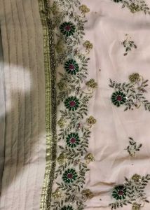 Elegant Peach Kurta Set with Embellishments