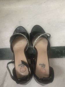Sparkling Black Pencil Heels