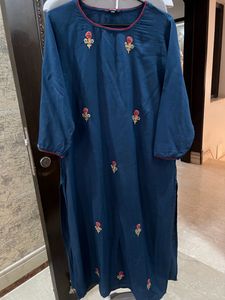 Be Indi Navy Embroidered Plazzo Set