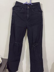 Ripped Black Wash Jeans