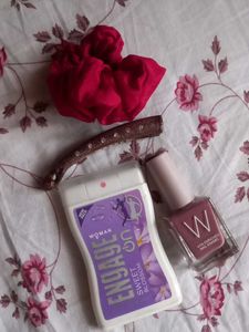 Hair Scrunchie, mini mist & Nail Polish Set