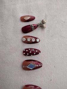 Unique Handcrafted Nail Charms with Dangles