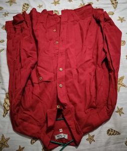 Vibrant Red Long Sleeve Shirt