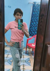 Pink Tie-Front Top &amp; Ripped Jeans Combo