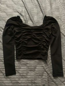 Chic Ruched Long Sleeve Top