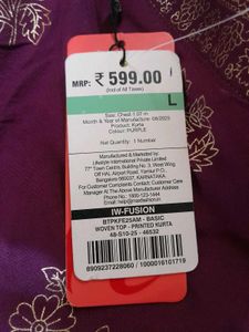Beautiful Printed Purple Kurta