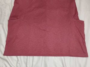 Casual Maroon T-Shirt Dress