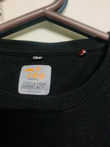 Men's Black &amp; Red Striped Sweater