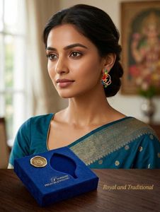 Trandy Meenakari Ganpati Earrings