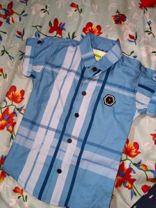 Blue Plaid Boys Shirt