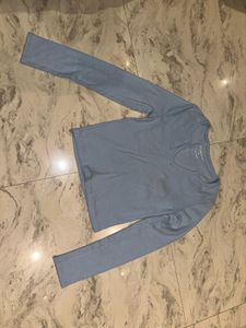 Blue Long Sleeve Top