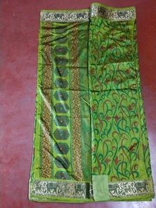 Green Patterned Saree