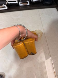 Stylish Yellow Slide Sandals