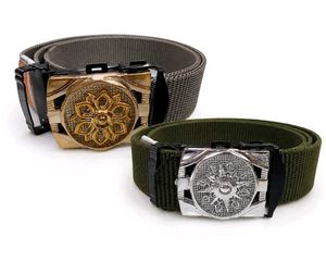 Stylish Canvas Belts with Decorative Buckles