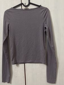 Stylish Grey Long Sleeve Top