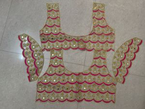 Embroidered Blouse with Mirror Work