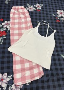 Comfy Pink Plaid Pajama Set