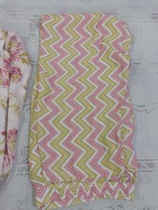Elegant Pink Floral Kurta &amp; Laharia bottom