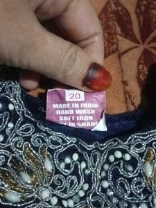 Festive Velvet Ethnic Dress