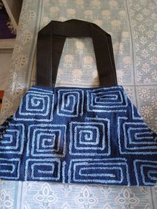 Unique Blue Textured Handbag