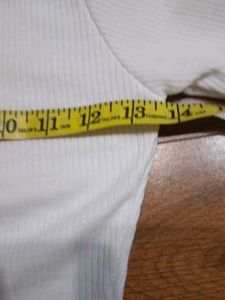 White Ribbed T-Shirt (size 28)