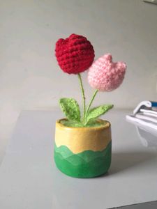 cute crochet tulips