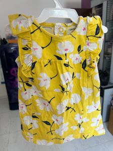 Carter's Yellow Floral Baby Girl Top