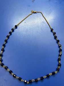Black Crystal Beads Necklace And Earring
