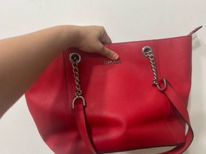 Calvin Klein  100% Authentic Ck Red Handbag