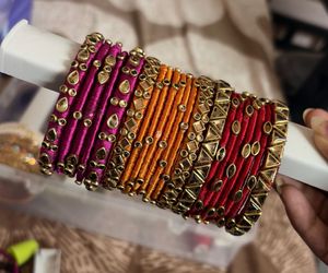 Vibrant Silk Thread Bangles Set
