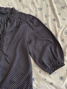 Chic Printed Puff Sleeve Blouse