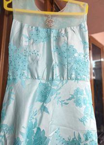 Beautiful Blue Floral Gown