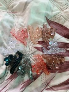 Set of Floral Hair Claw Clips