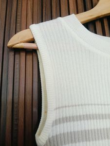 Striped Sleeveless Knit Top