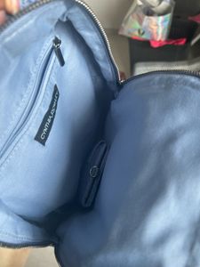Quilted Blue Backpack