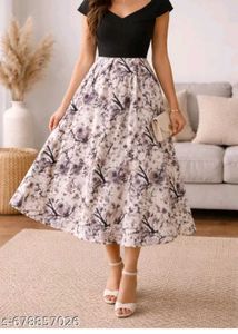 Elegant Floral Print Midi Dress