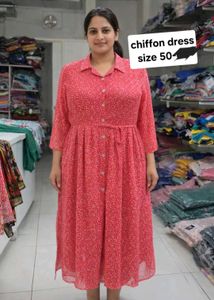 Vintage Carrot color Midi Dress with lining