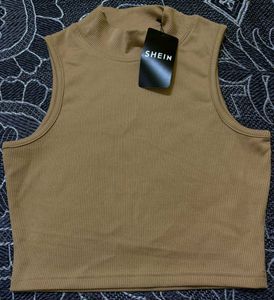 SHEIN Ribbed Turtleneck Top