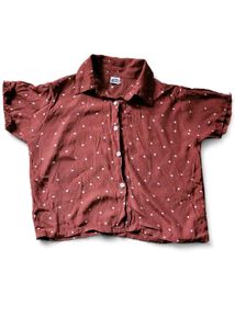Cute Polka Dot Cropped Shirt