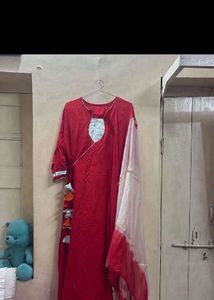 Vibrant Red Kurta Set with Dupatta