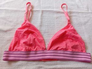Pink Lace Triangle Bra