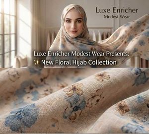 Floral Print  Scarf tussle fabric