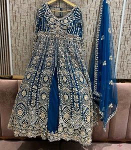Exquisite Blue Embellished Lehenga Choli