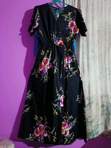Long Flower Printed Dress