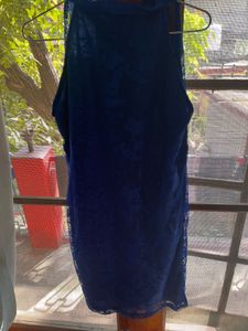 Elegant Royal Blue Lace Dress