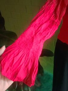 Forever 21 Hot Red Off-the-Shoulder Ruffle Blouse