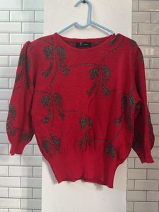 Red Blouse Woolen