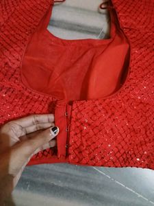 Hot Red Sequence Blouse, Fit M&amp; L&amp; Xl, Brand New