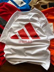Adidas White T-Shirt with Red Logo
