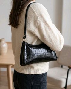 y2k leather Chic Black Clutch Bag
